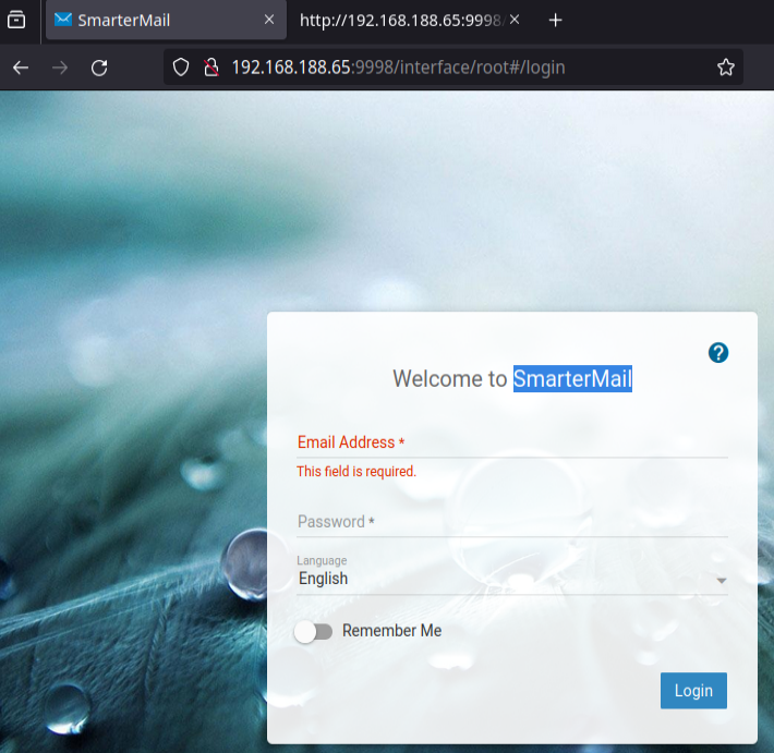 SmarterMail login