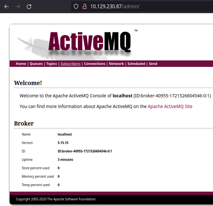 ActiveMQ admin