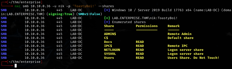 LDAP/SMB enumeration