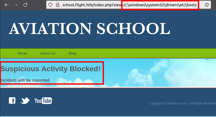 Directory traversal blocked