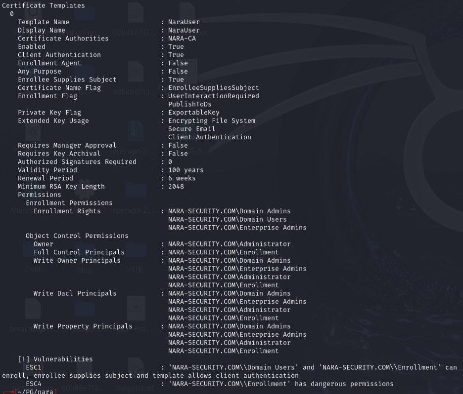 Vulnerable templates