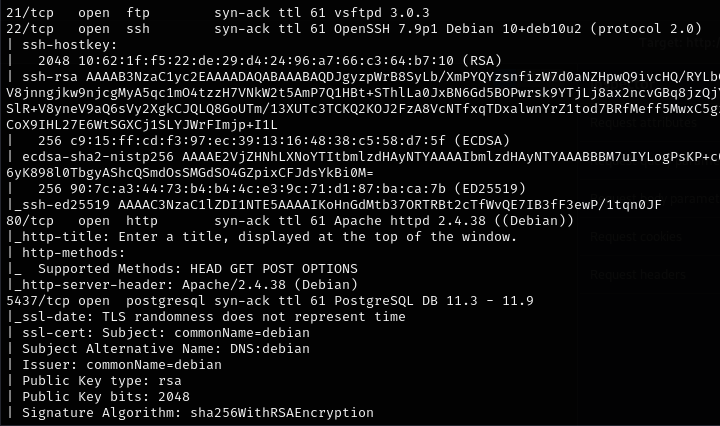 Nmap results