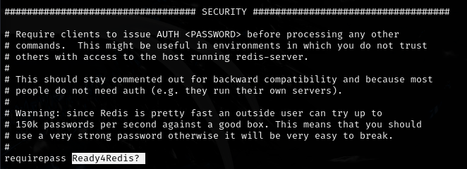 Redis password