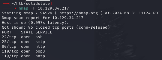 Nmap results