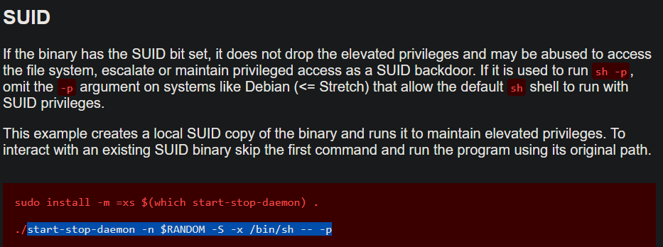 SUID binary