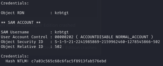krbtgt hash