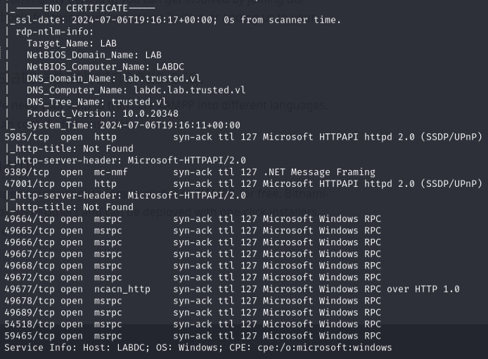 Nmap host 2 continued