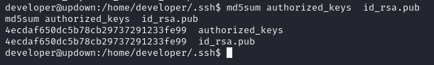 SSH key match